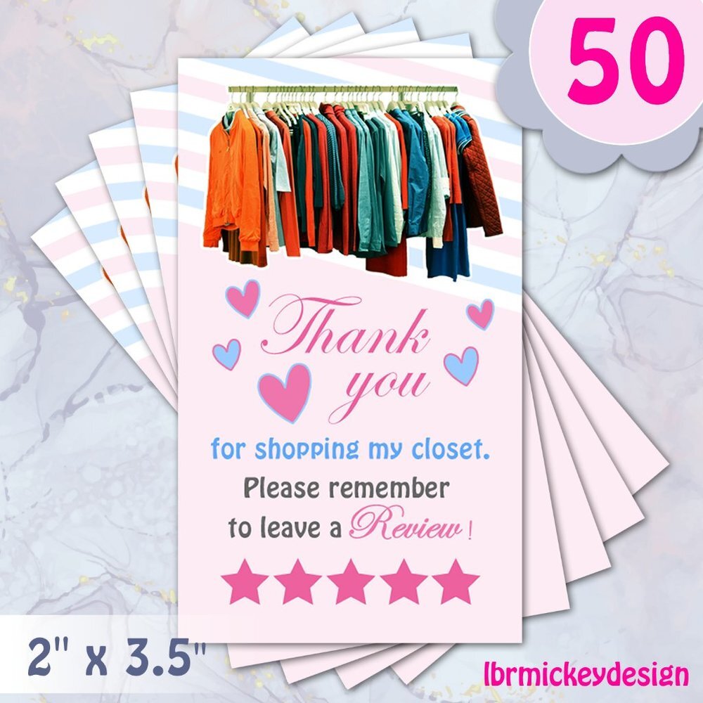 ♥️ 5x25 / 50 Thank You Cards